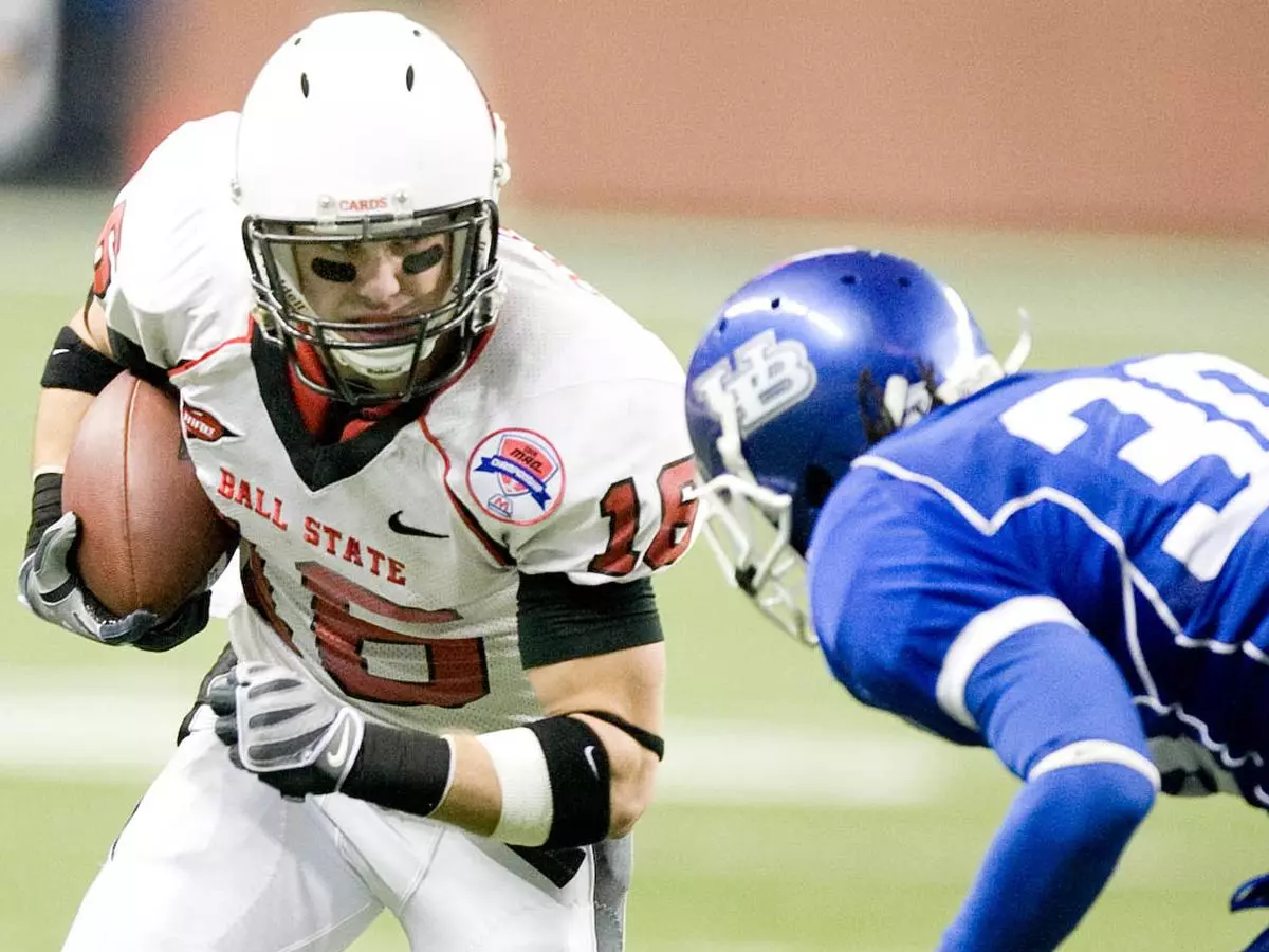 Ball State Cardinals โ player action photograph