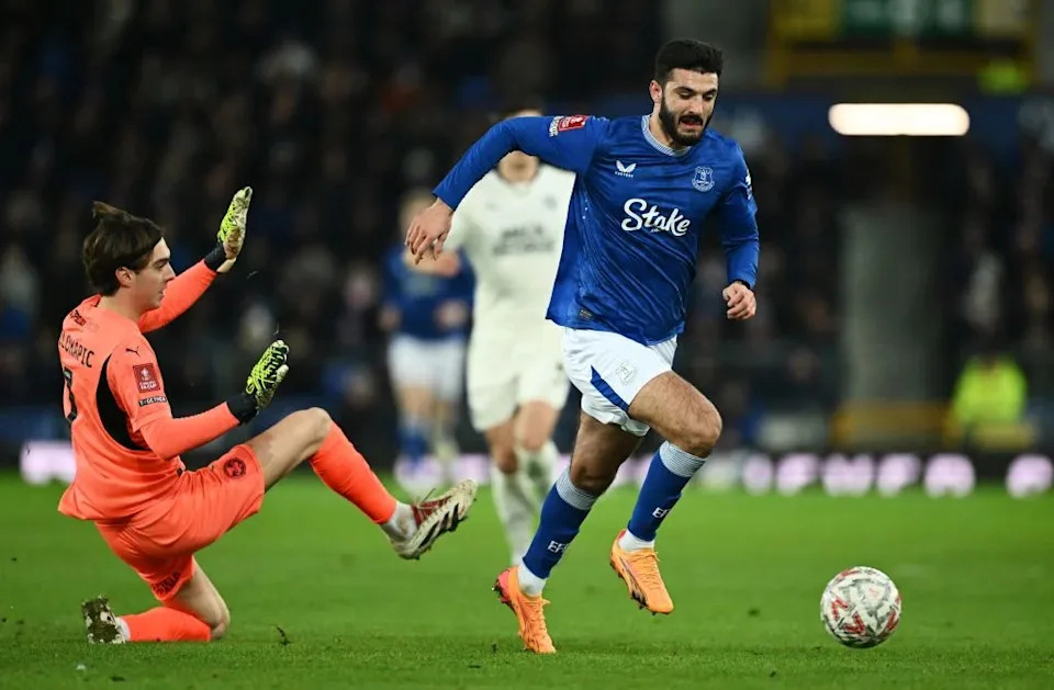 Everton — player action photograph