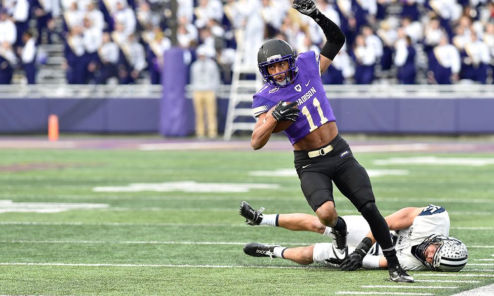 James Madison Dukes — player action photograph