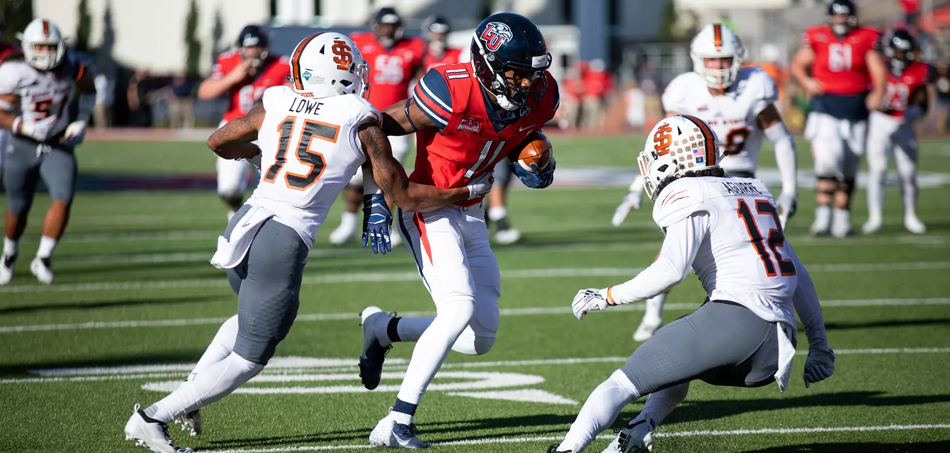 Liberty Flames — player action photograph