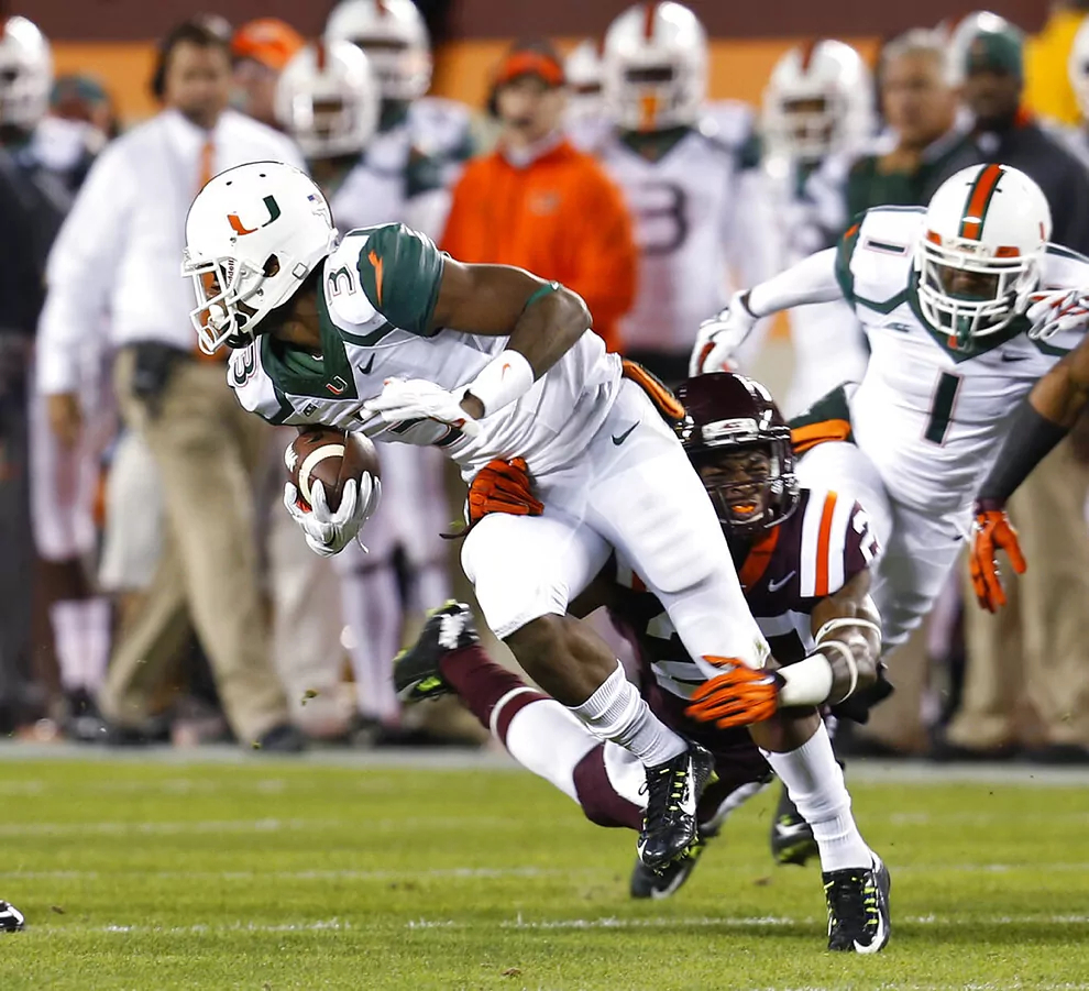 Miami Hurricanes — player action photograph