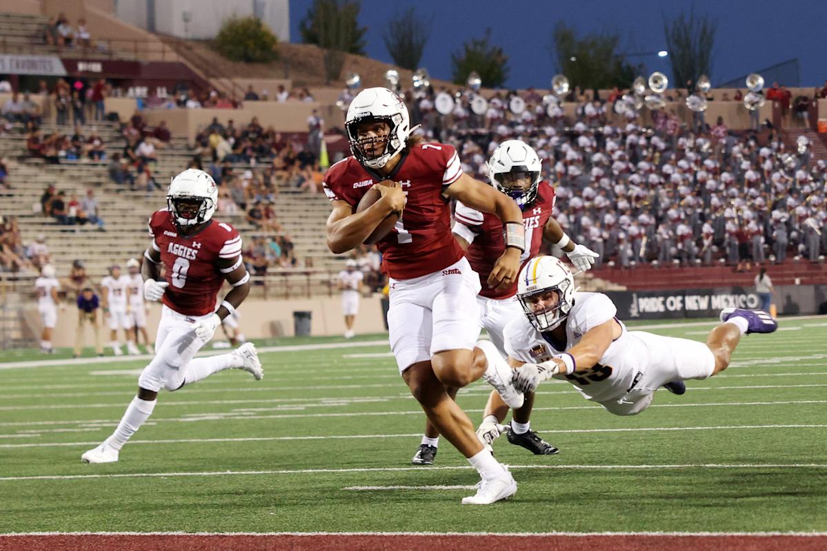 New Mexico State Aggies — player action photograph