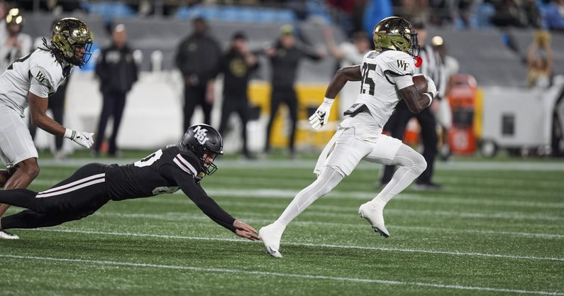 Wake Forest Demon Deacons — player action photograph